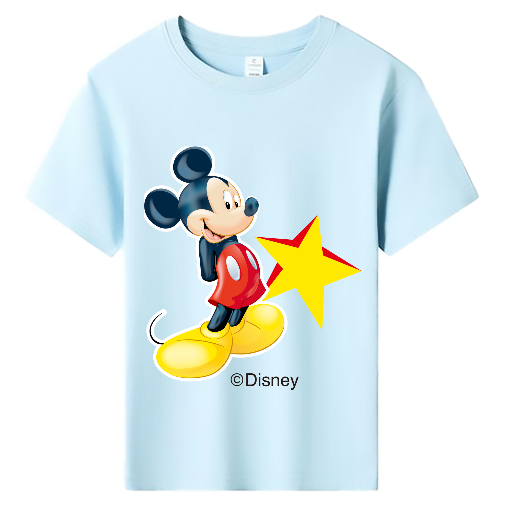 ミッキーマウス Mickey Mouse 綿100％キッズTシャツ（フロントプリント）